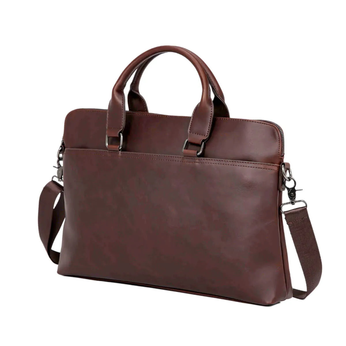 Luxury Vintage Leather Shoulder Messenger Briefcase