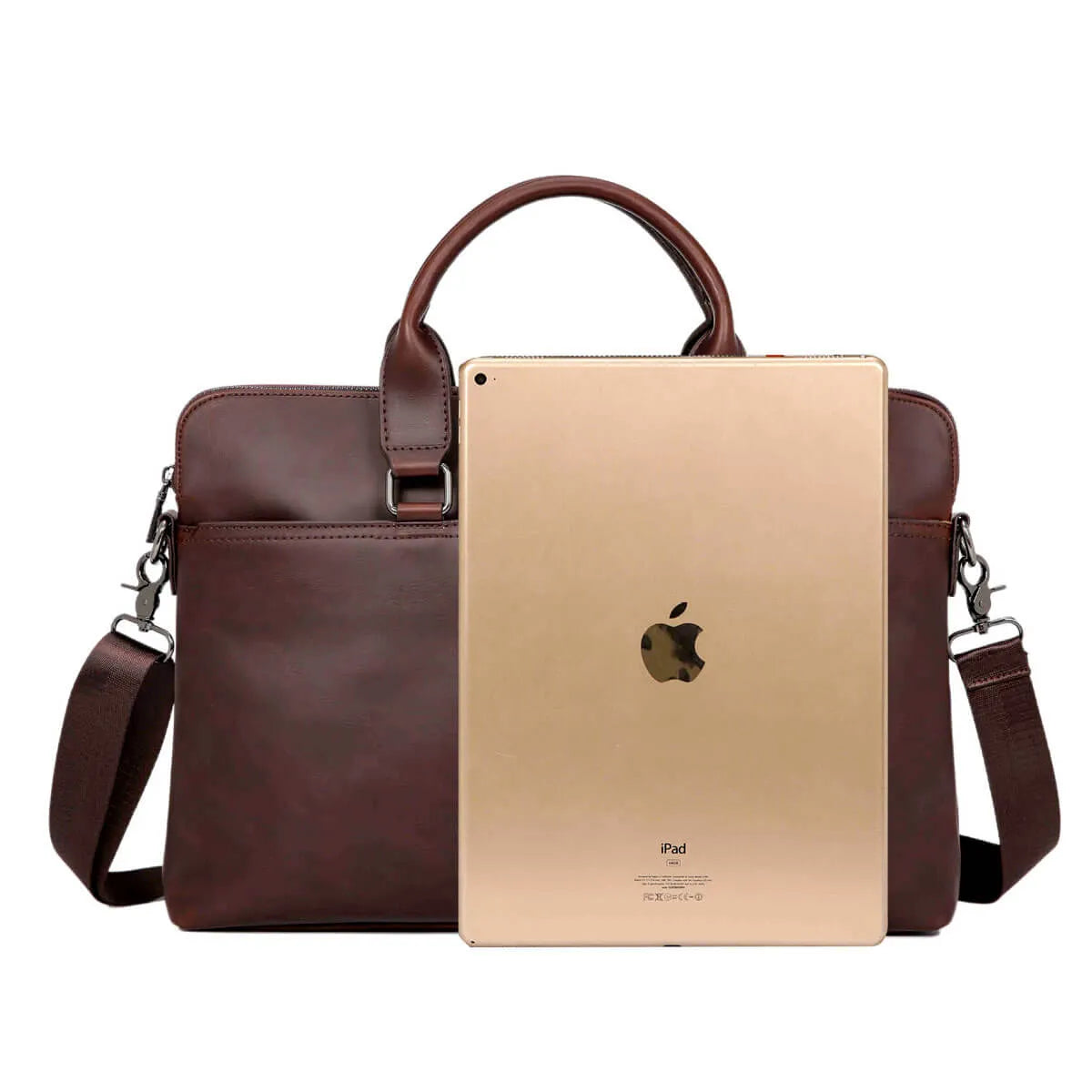 Luxury Vintage Leather Shoulder Messenger Briefcase