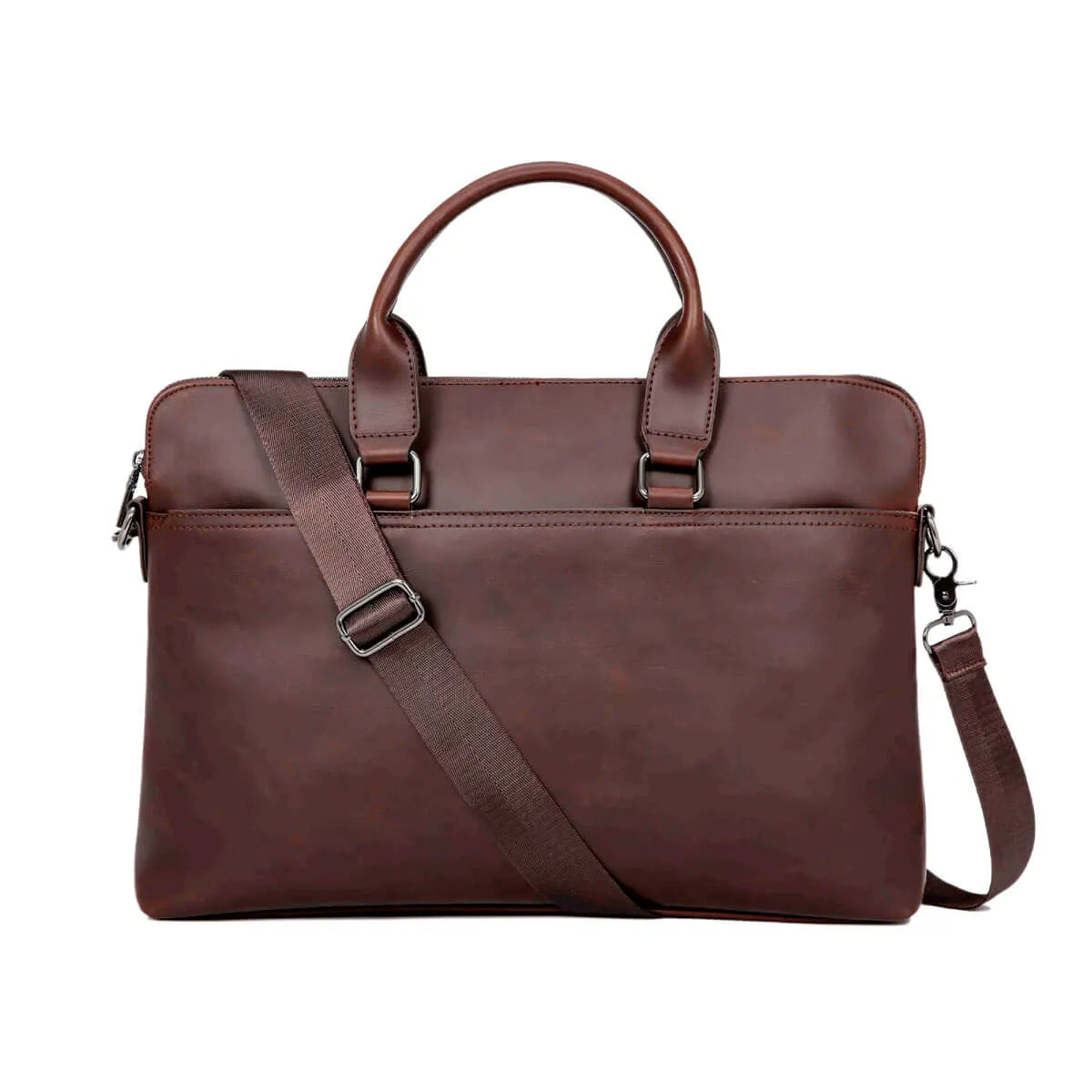 Luxury Vintage Leather Shoulder Messenger Briefcase