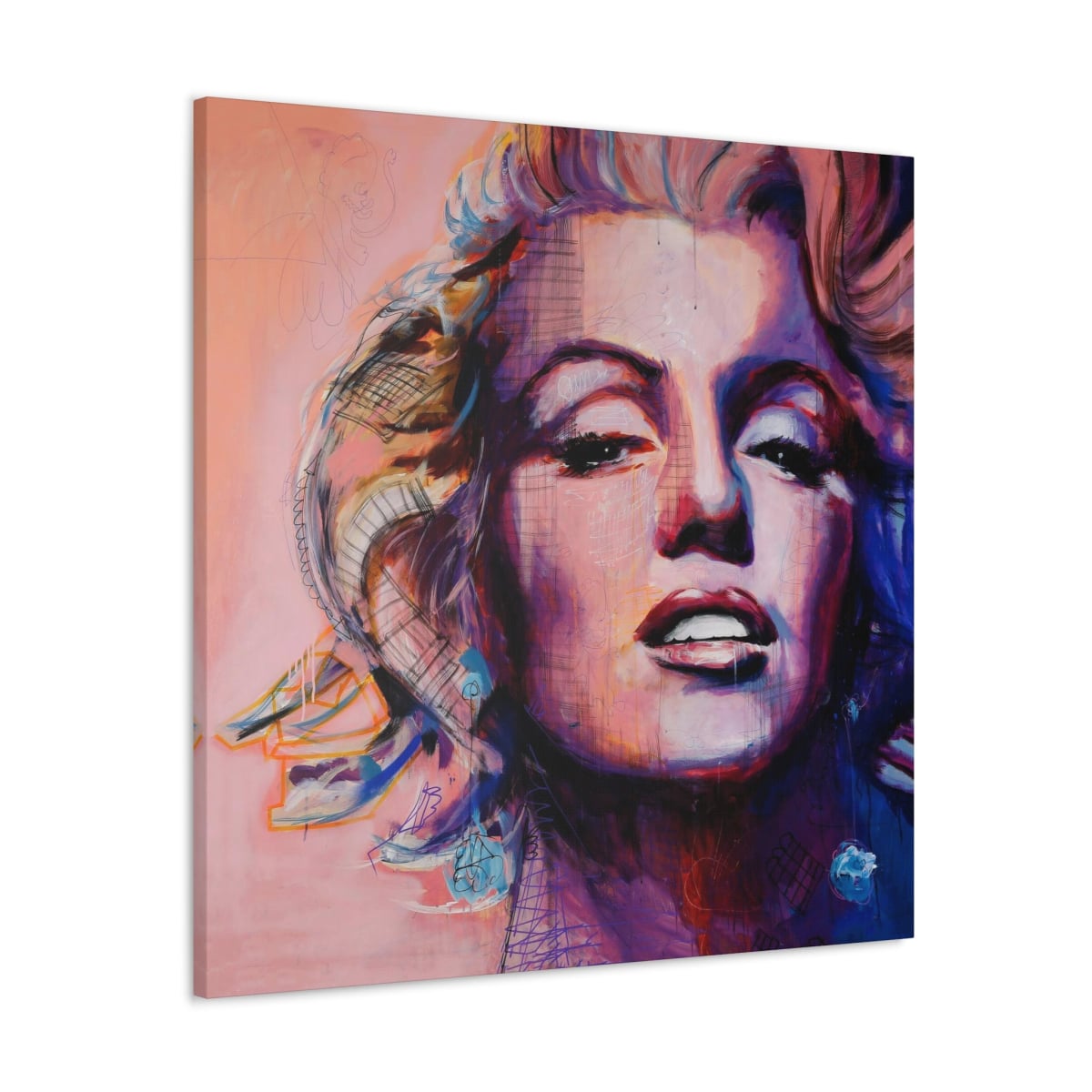Marilyn Monroe Iconic Art Portrait Canvas Gallery Wraps