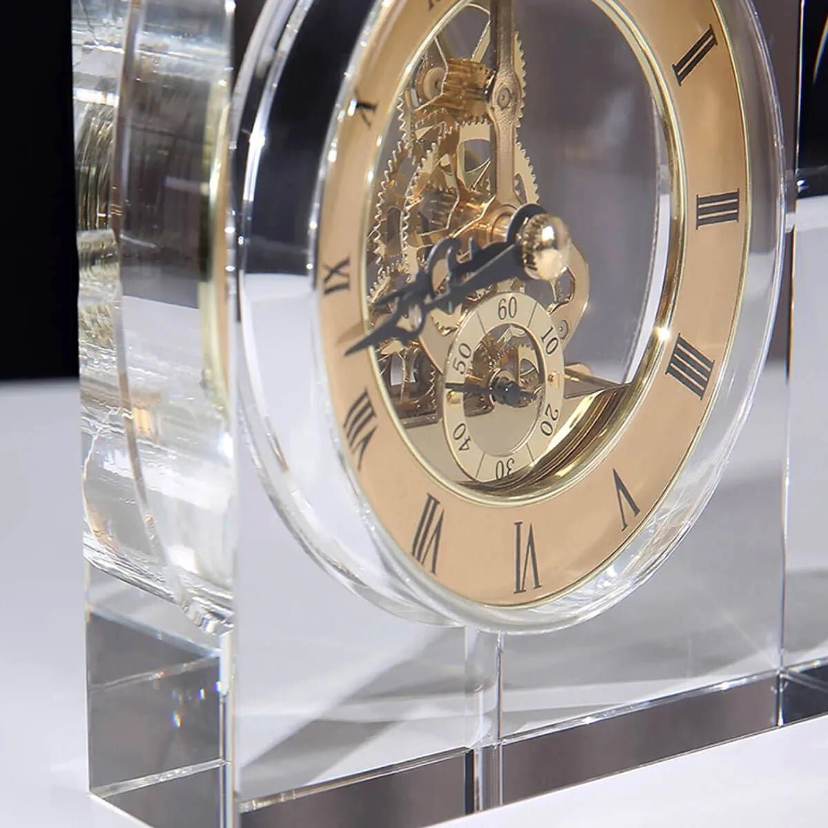 Mechanical Luxury High-End Crystal Table Clock