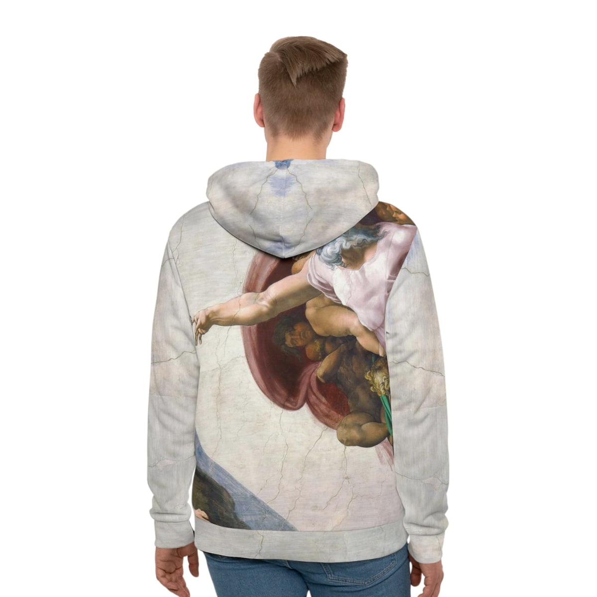 Sudadera con capucha de arte de la creaci n de Ad n de Miguel ngel