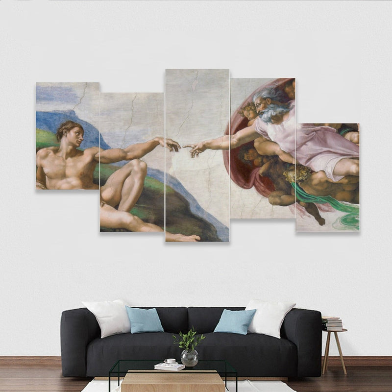 Michelangelo’s The Creation of Adam Framed Murals