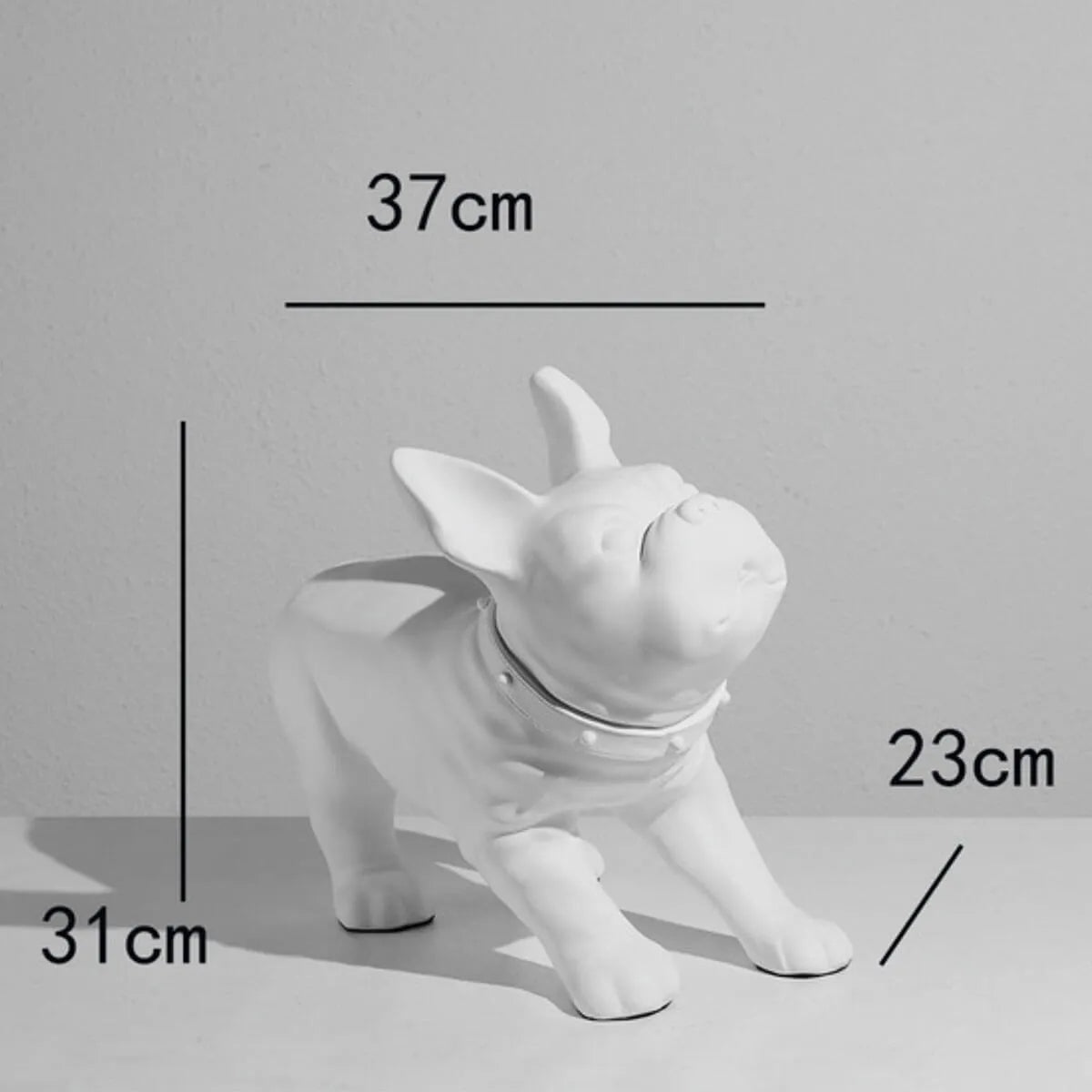 Modern Funny Raised Foot French Bulldog Statue