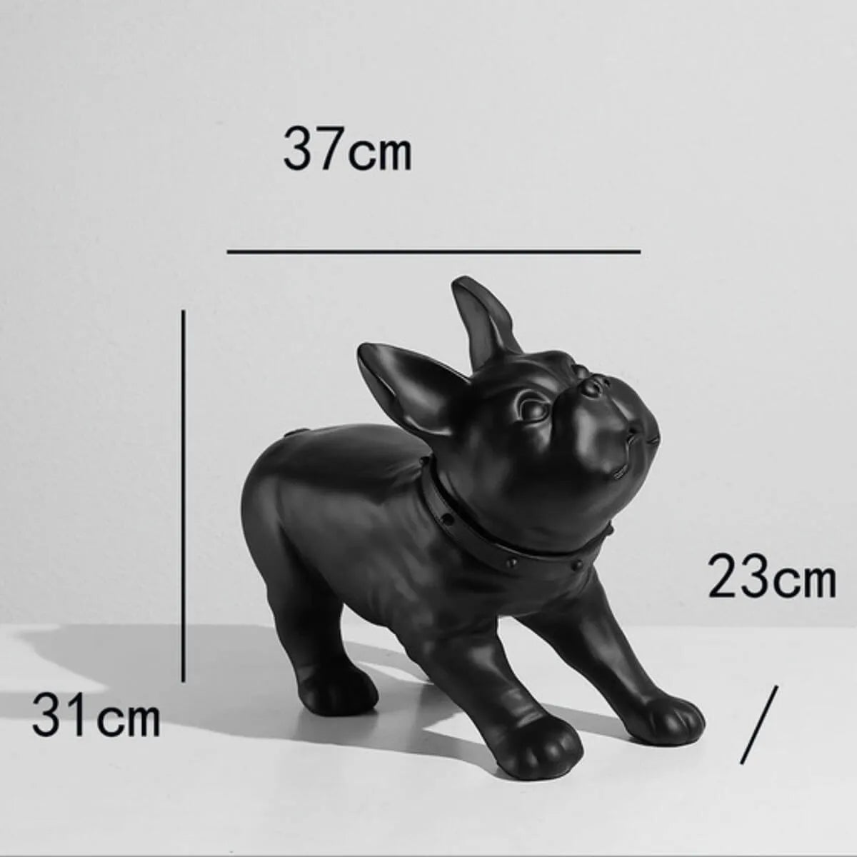 Modern Funny Raised Foot French Bulldog Statue