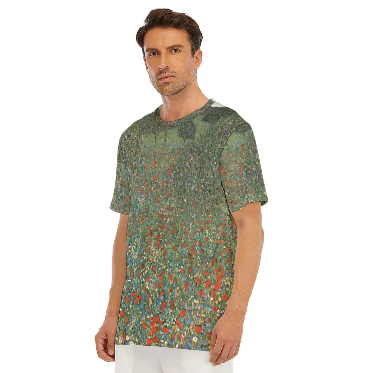 Mohnfeld Poppy Field by Gustav Klimt T-Shirt