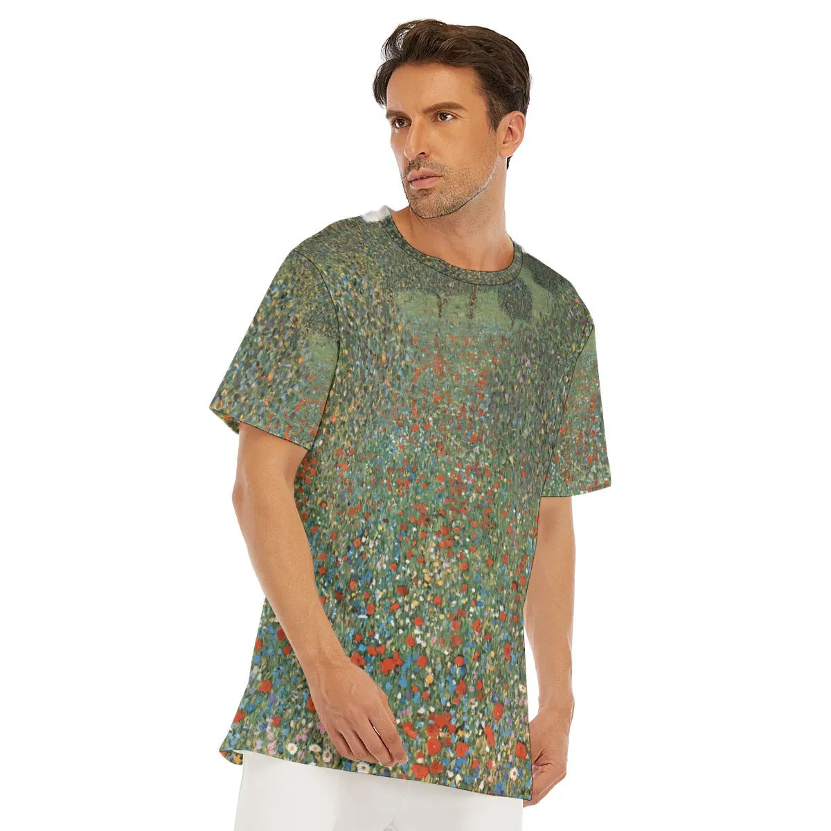 Mohnfeld Poppy Field by Gustav Klimt T-Shirt