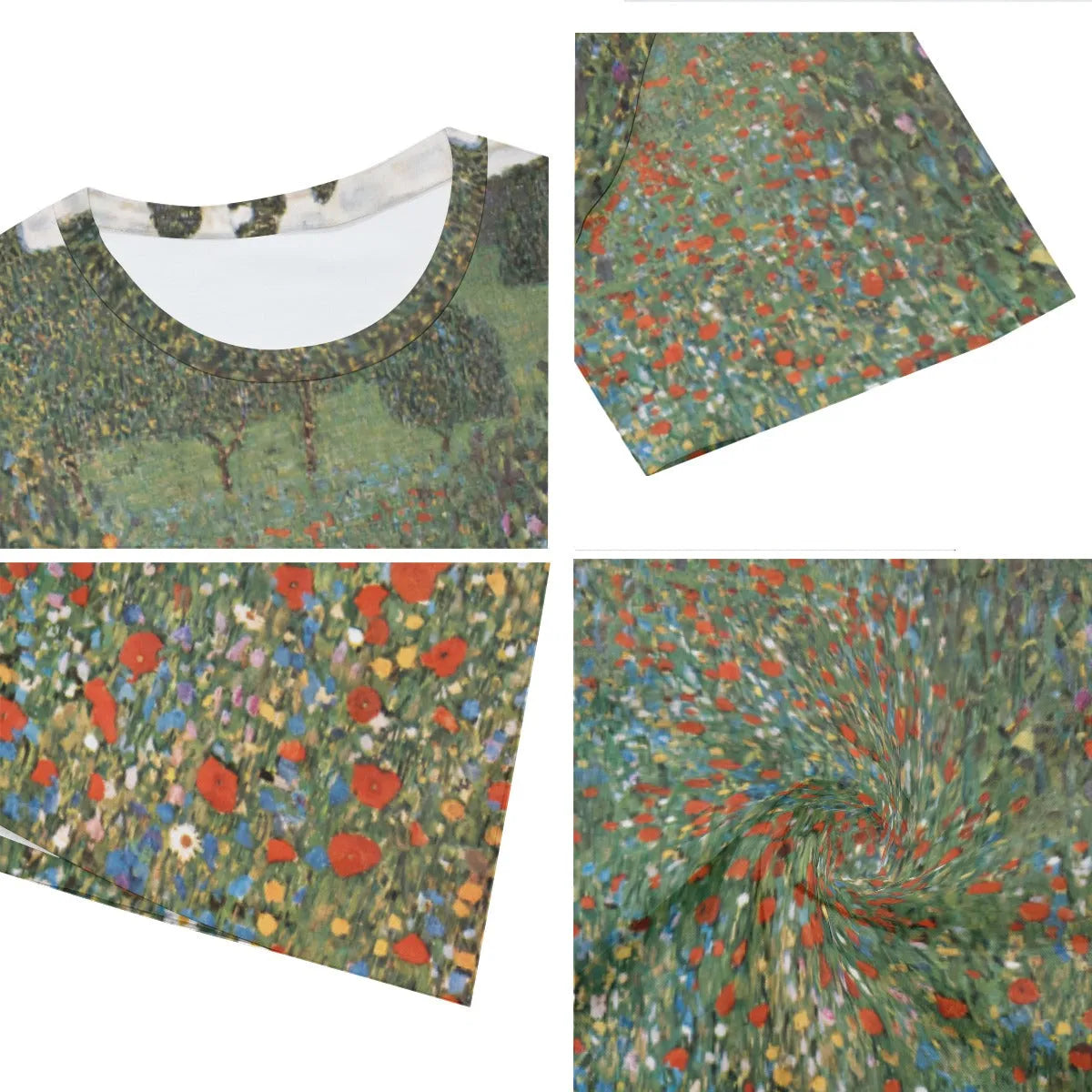 Mohnfeld Poppy Field by Gustav Klimt T-Shirt