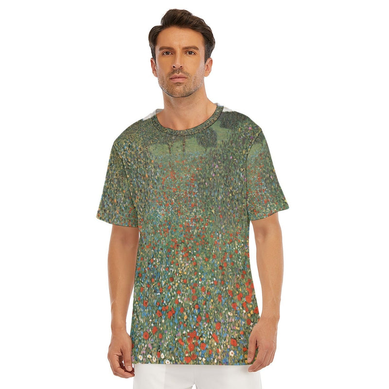 Mohnfeld Poppy Field by Gustav Klimt T-Shirt