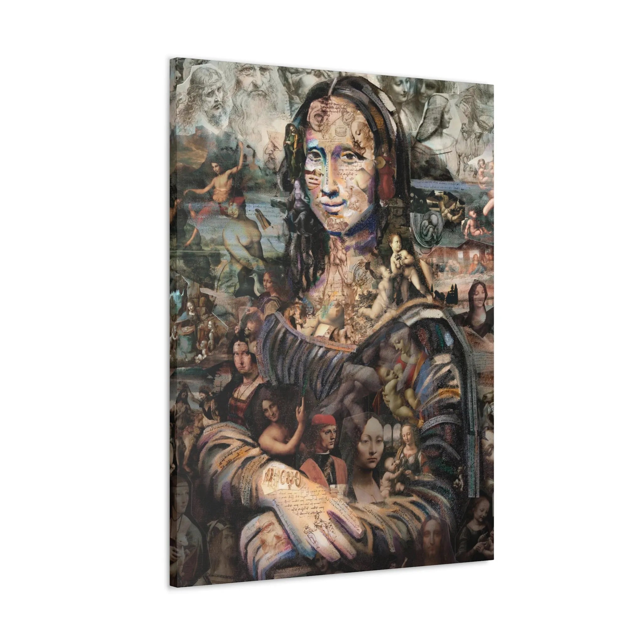 Discover the Surreal: Mona Lisa Collage Canvas