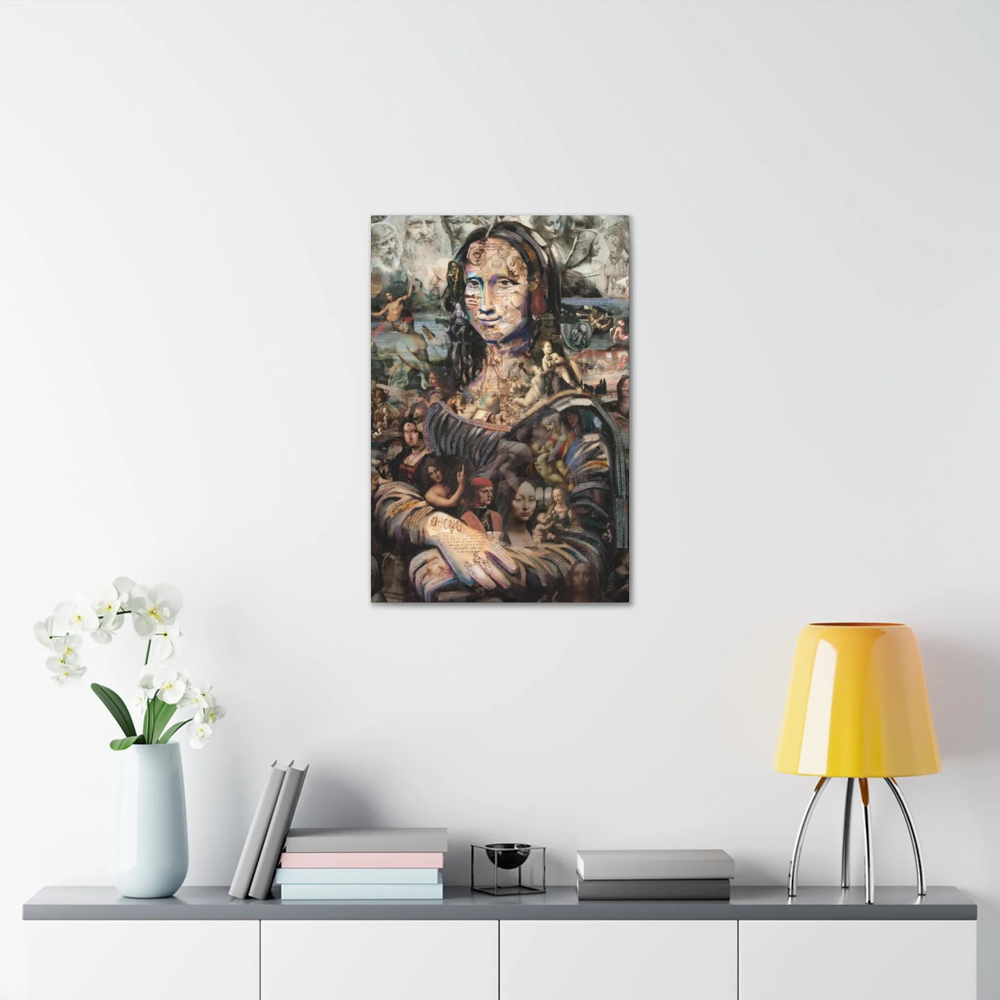 Discover the Surreal: Mona Lisa Collage Canvas