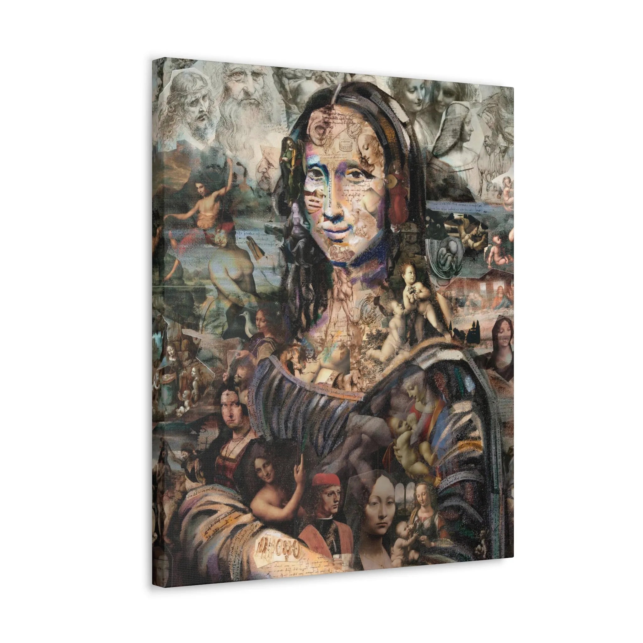 Discover the Surreal: Mona Lisa Collage Canvas