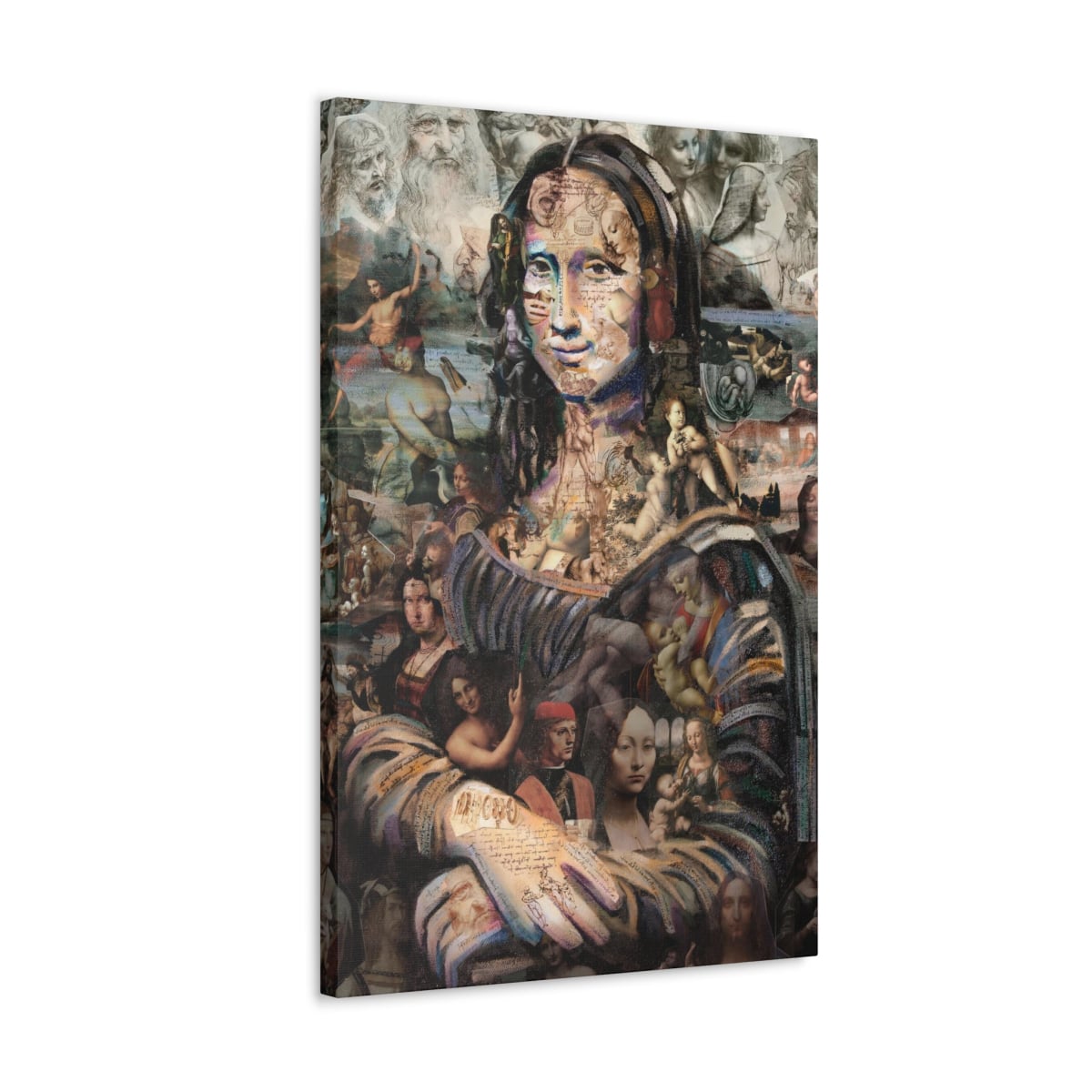 Discover the Surreal: Mona Lisa Collage Canvas – The Mob Wife