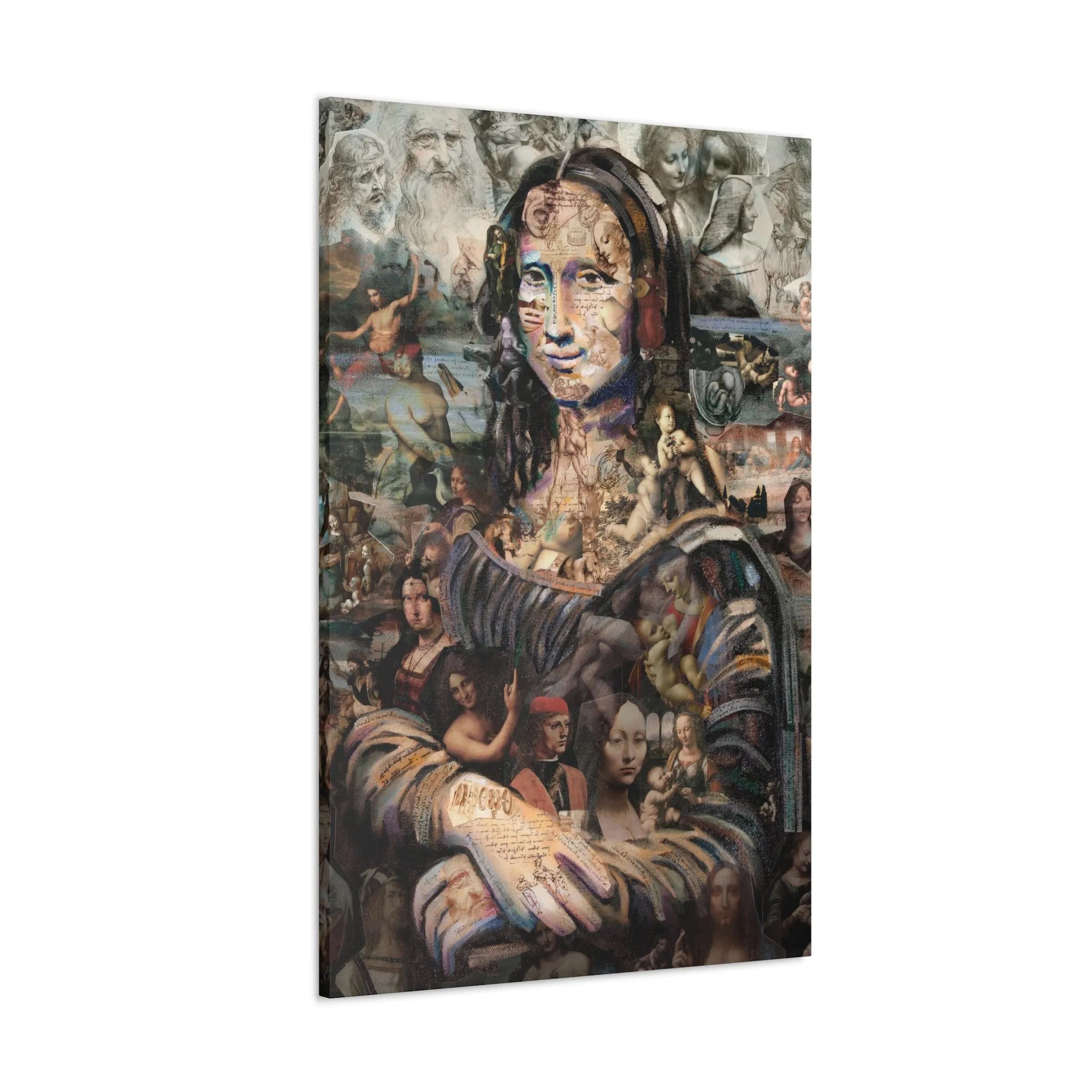 Discover the Surreal: Mona Lisa Collage Canvas