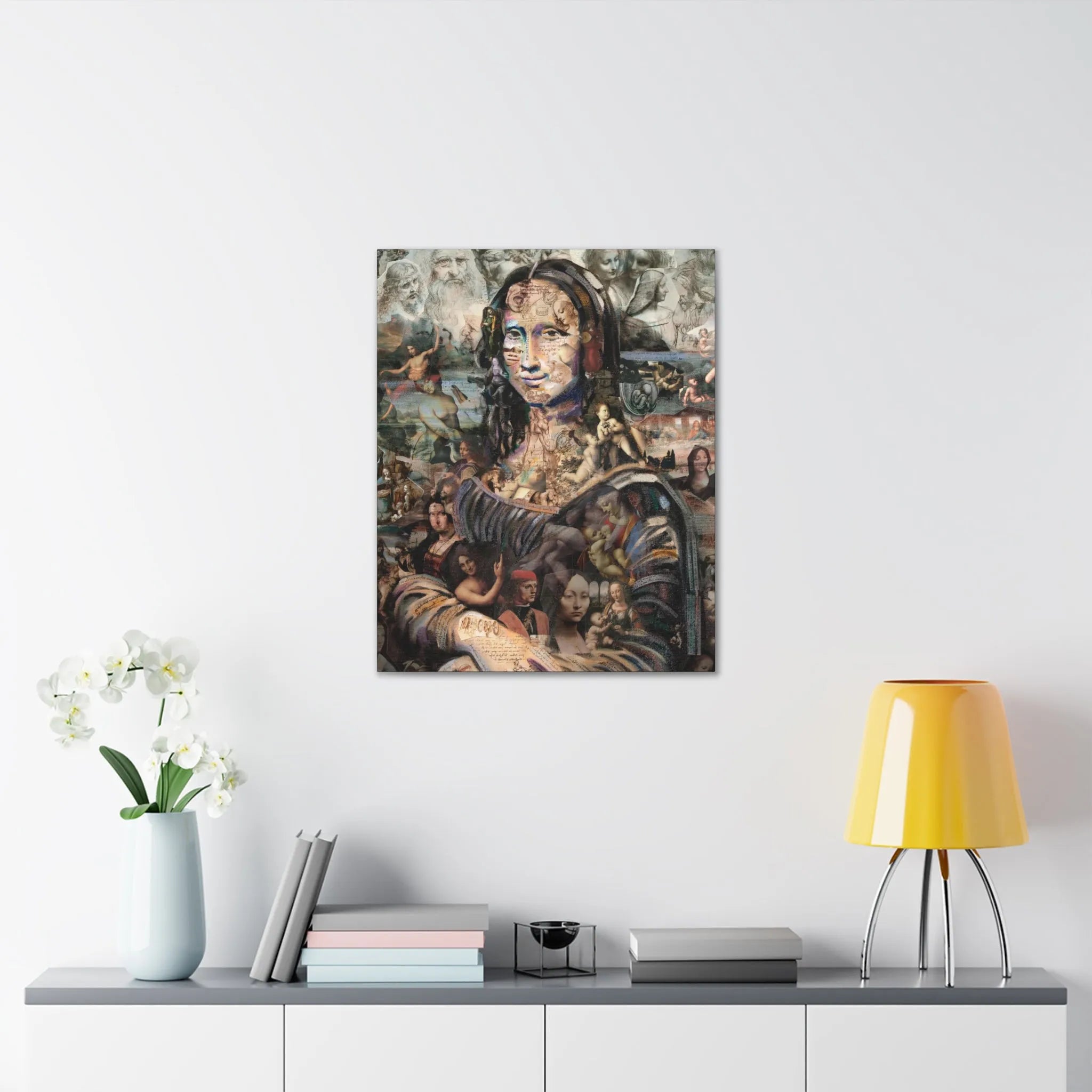 Discover the Surreal: Mona Lisa Collage Canvas