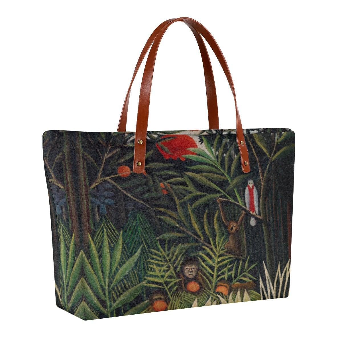 Monkeys and Parrot by Henri Rousseau Tote Bag