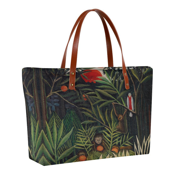 Monkeys and Parrot by Henri Rousseau Tote Bag