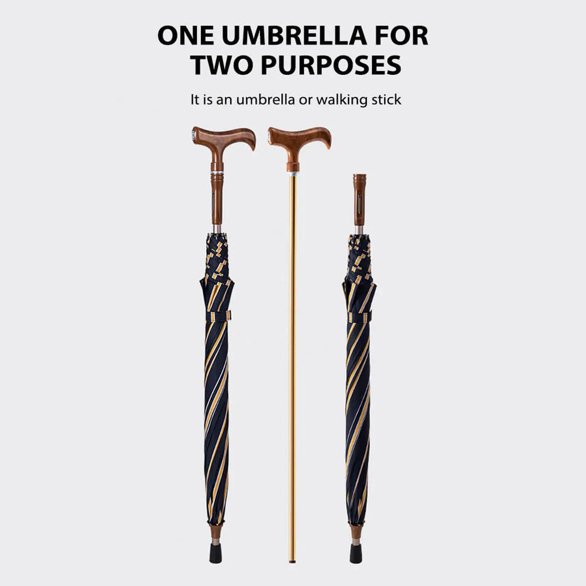 Multifunctional Crutch Luxury Umbrella Walking Stick