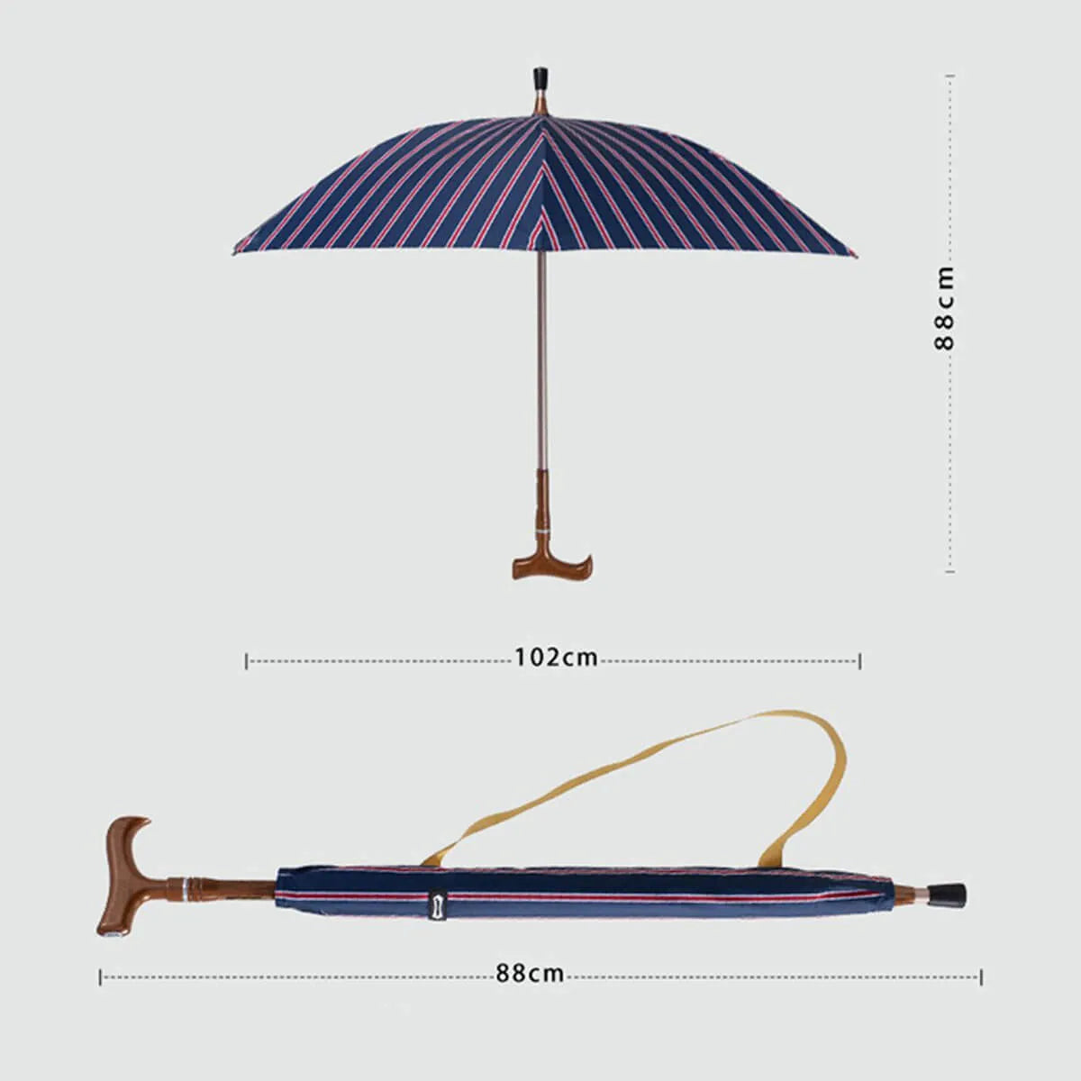 Multifunctional Crutch Luxury Umbrella Walking Stick