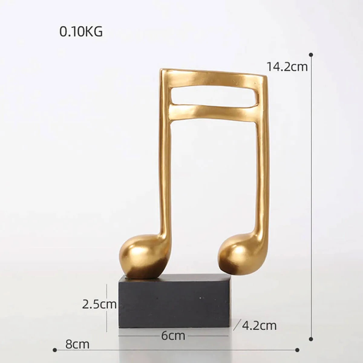 Music Symbols Decoration Resin Golden Musician Notes Sculpture