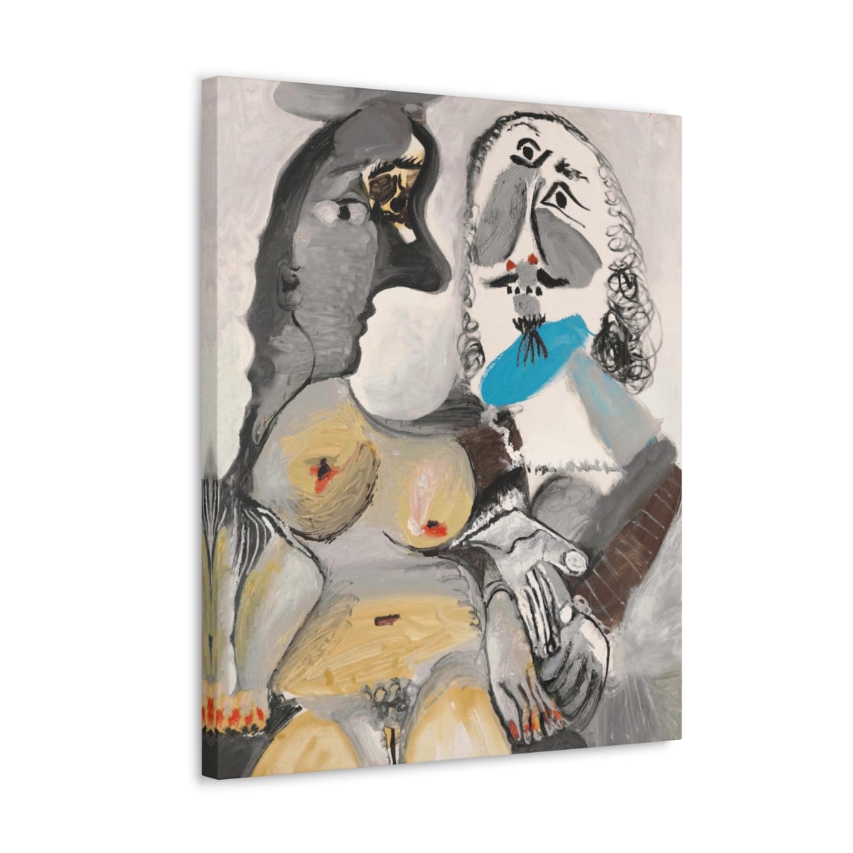 Pablo Picasso Musketeer and Seated Nude Canvas Gallery Wrap