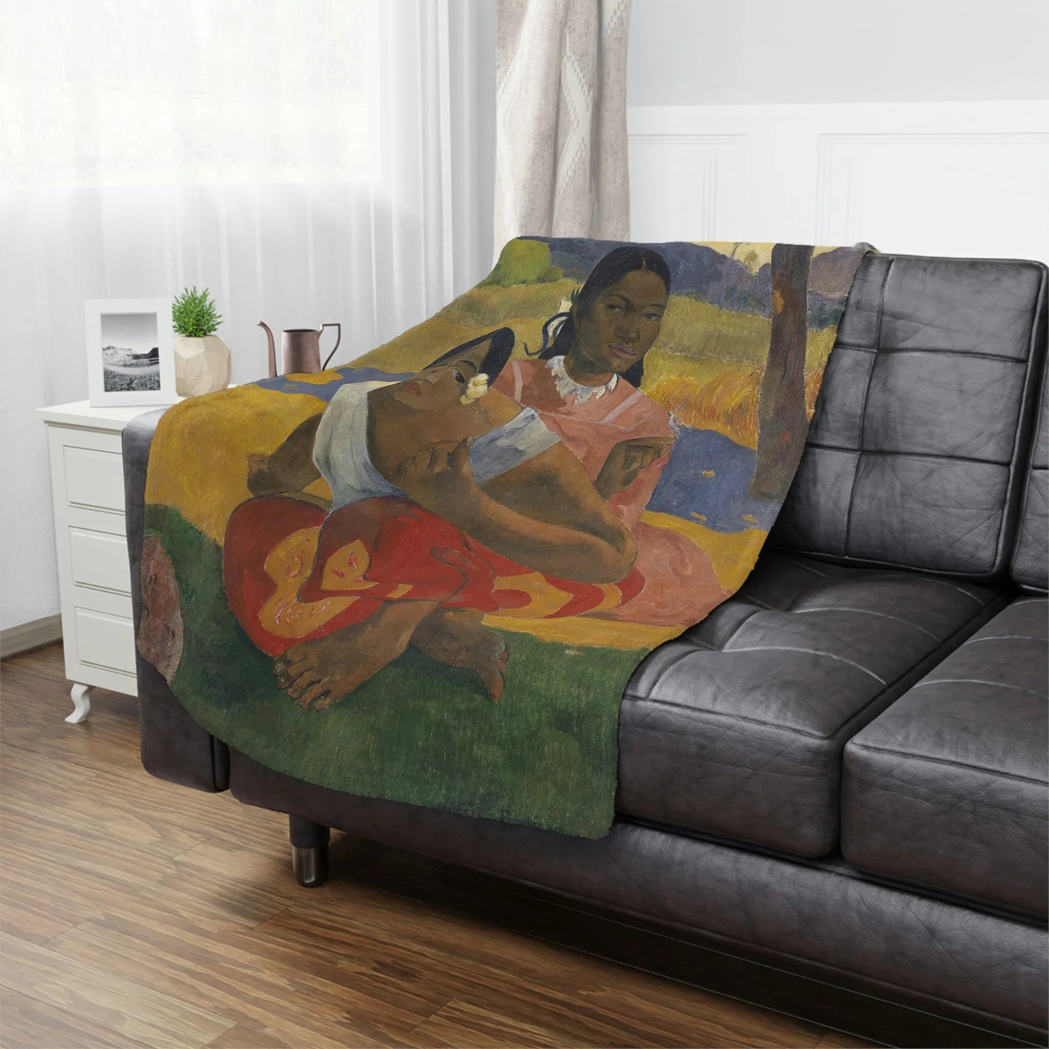 Elegant Interior Design with Gauguin Art Blanket