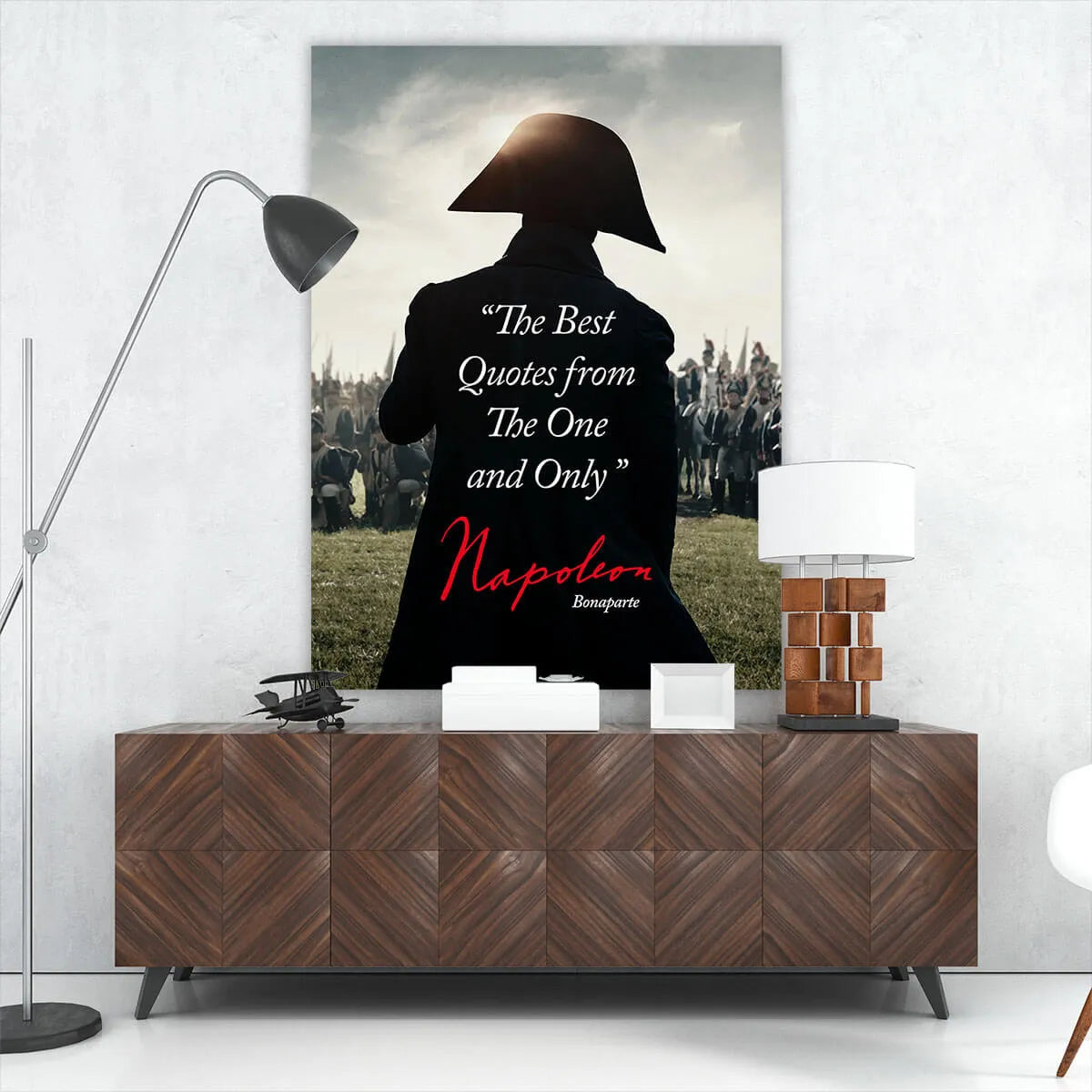 Decorative Canvas Wall Art with Napoleon Bonaparte's Quote