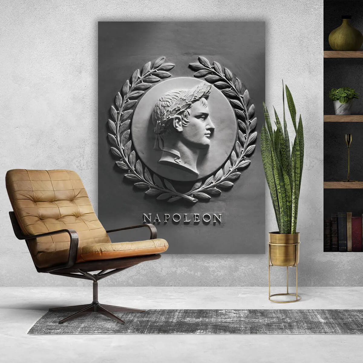 French Emperor Napoleon Stone Canvas Print