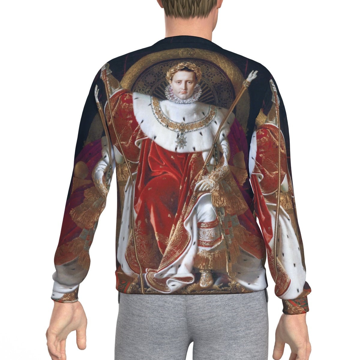 Napoleon I on His Imperial Throne Famous Painting Sweatshirt