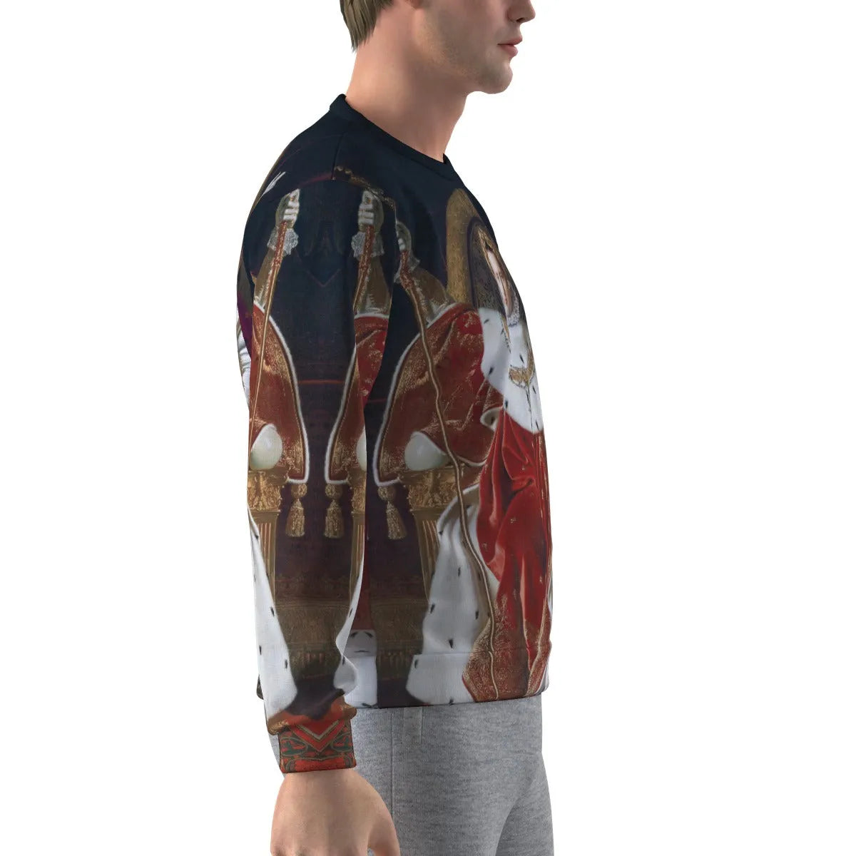 Napoleon I on His Imperial Throne Famous Painting Sweatshirt