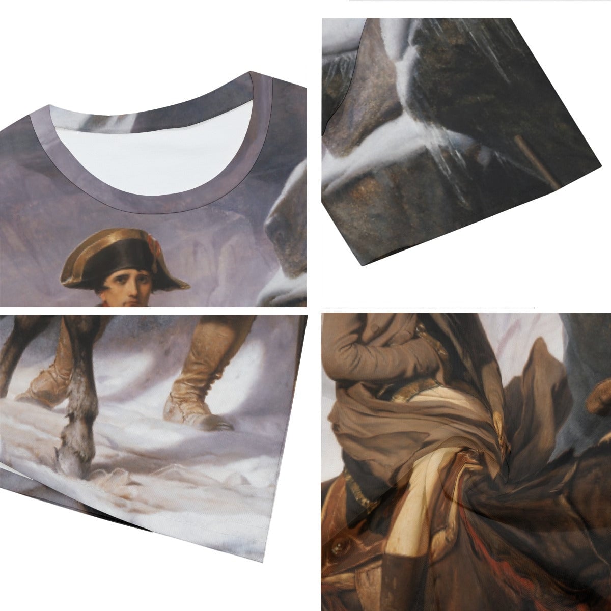 Napoleon on a mule with a peasant leading him T-Shirt