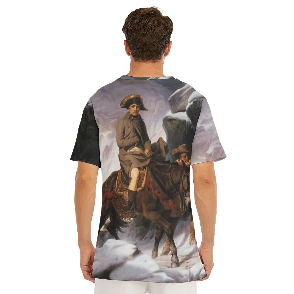 Napoleon on a mule with a peasant leading him T-Shirt