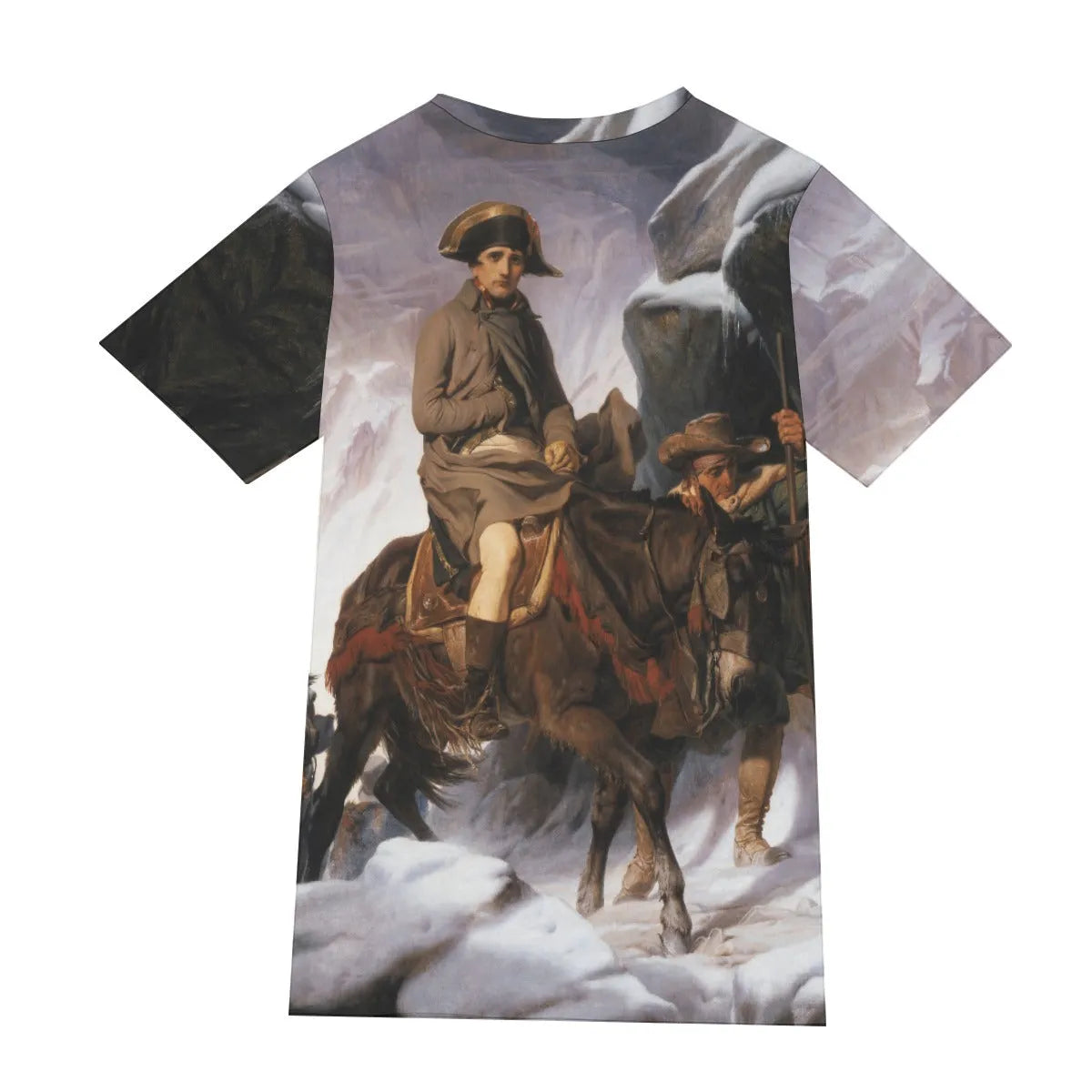 Napoleon on a mule with a peasant leading him T-Shirt