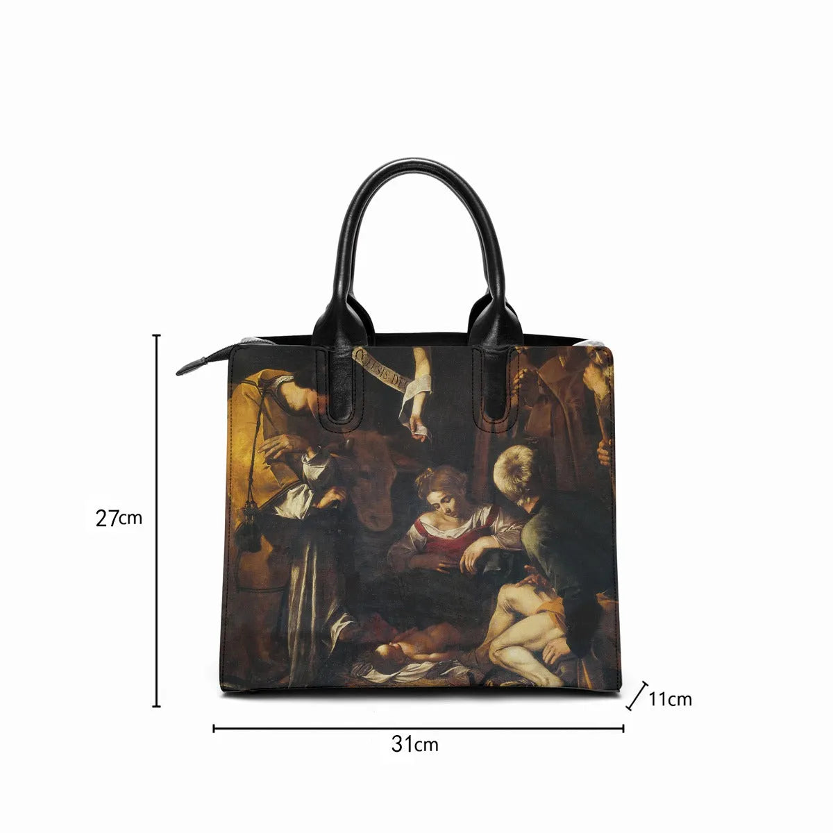 Nativity by Caravaggio Art Baroque painting Handbag