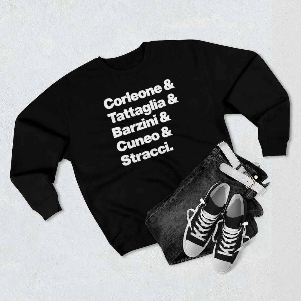 New York Five Families Corleone Tattaglia Barzini Cuneo Stracci Sweatshirt
