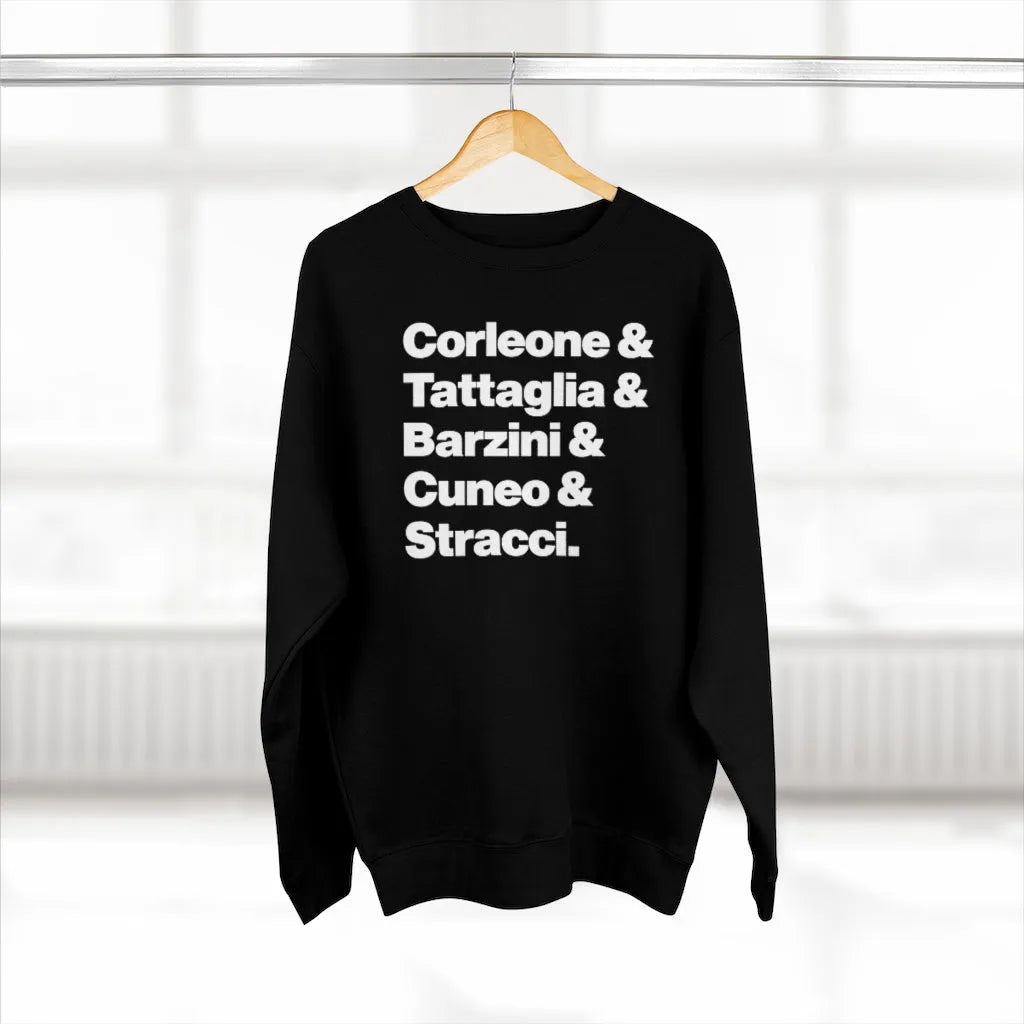 New York Five Families Corleone Tattaglia Barzini Cuneo Stracci Sweatshirt