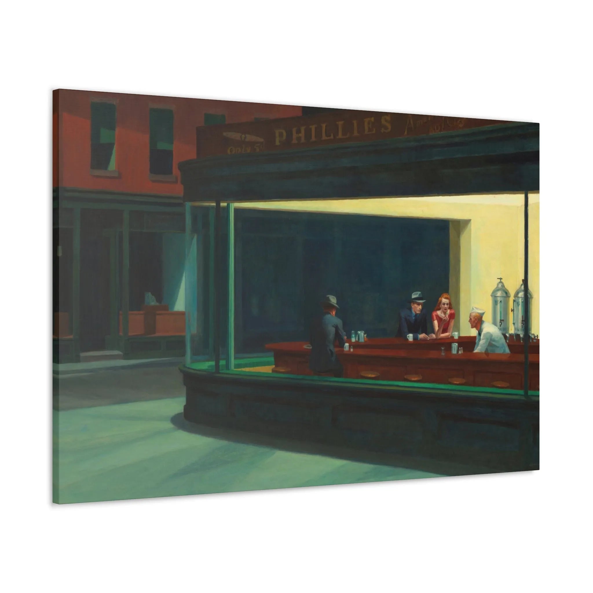 Nighthawks by Edward Hopper Canvas Gallery Wraps