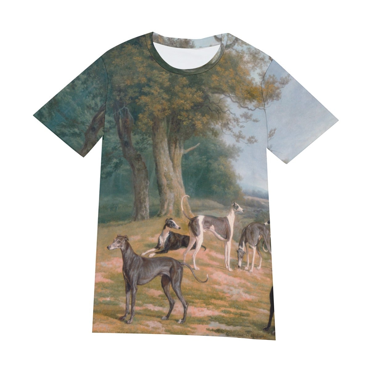 Nine Greyhounds in a Landscape T-Shirt