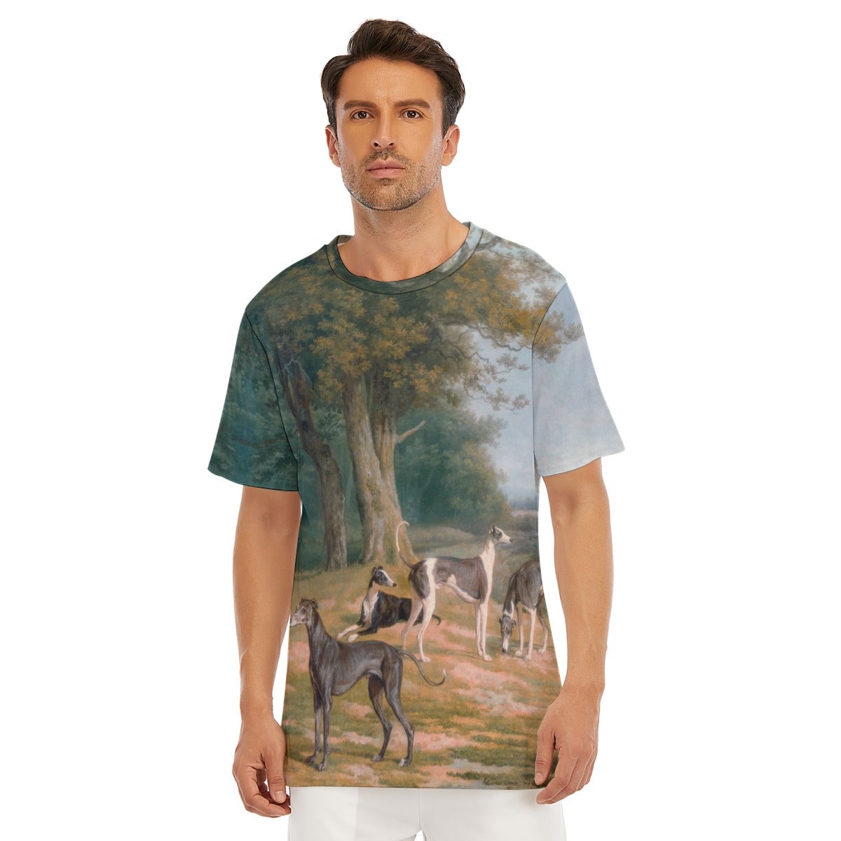 Nine Greyhounds in a Landscape T-Shirt