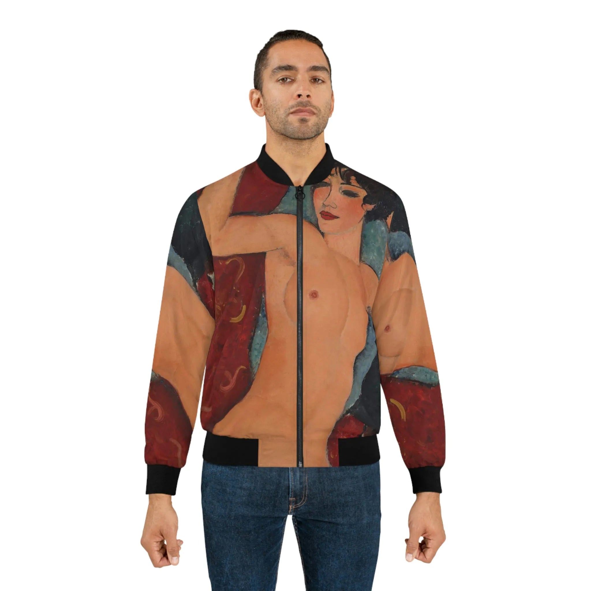 Nu couché by Amedeo Modigliani Art Bomber Jacket