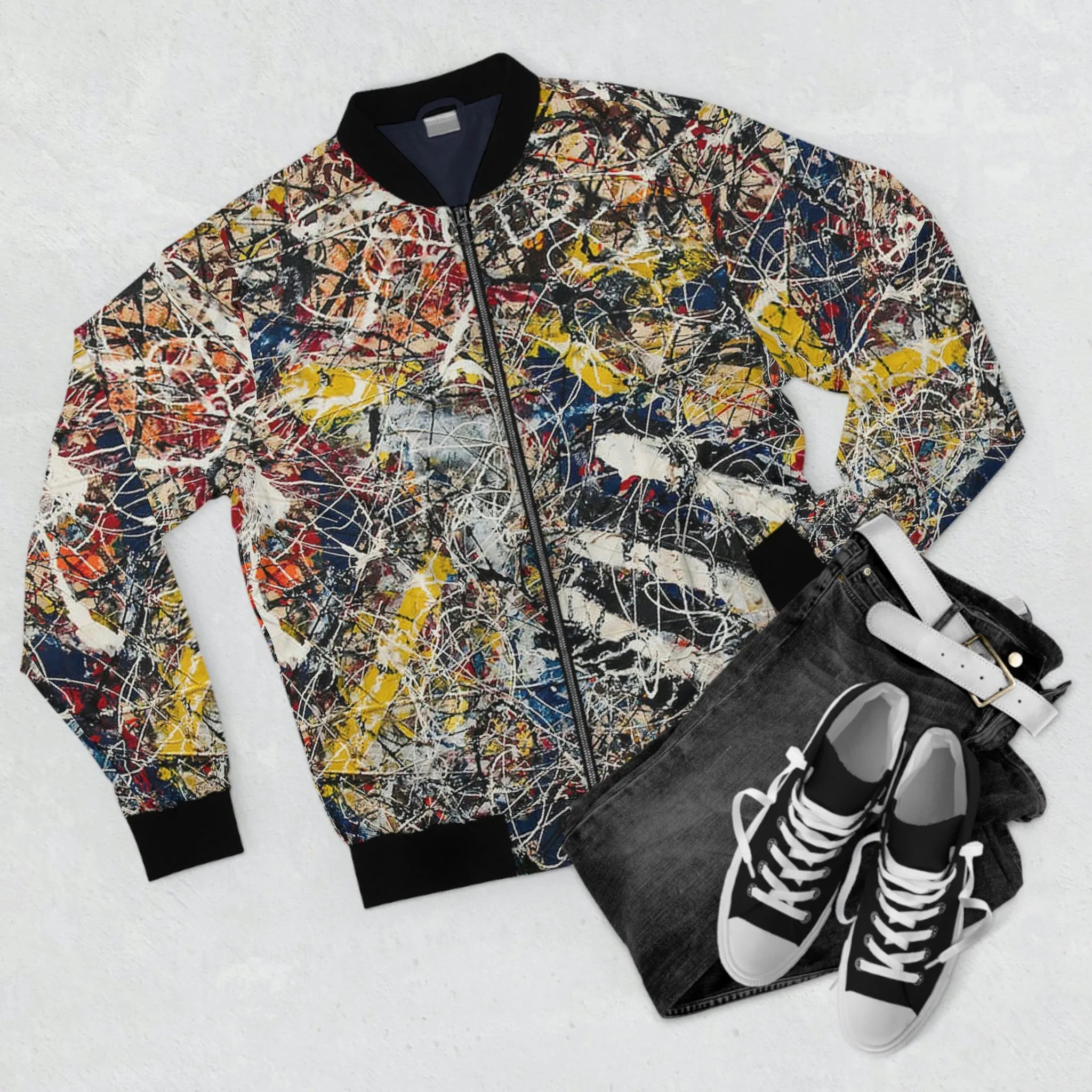 Number 17A by Jackson Pollock Art Bomber Jacket