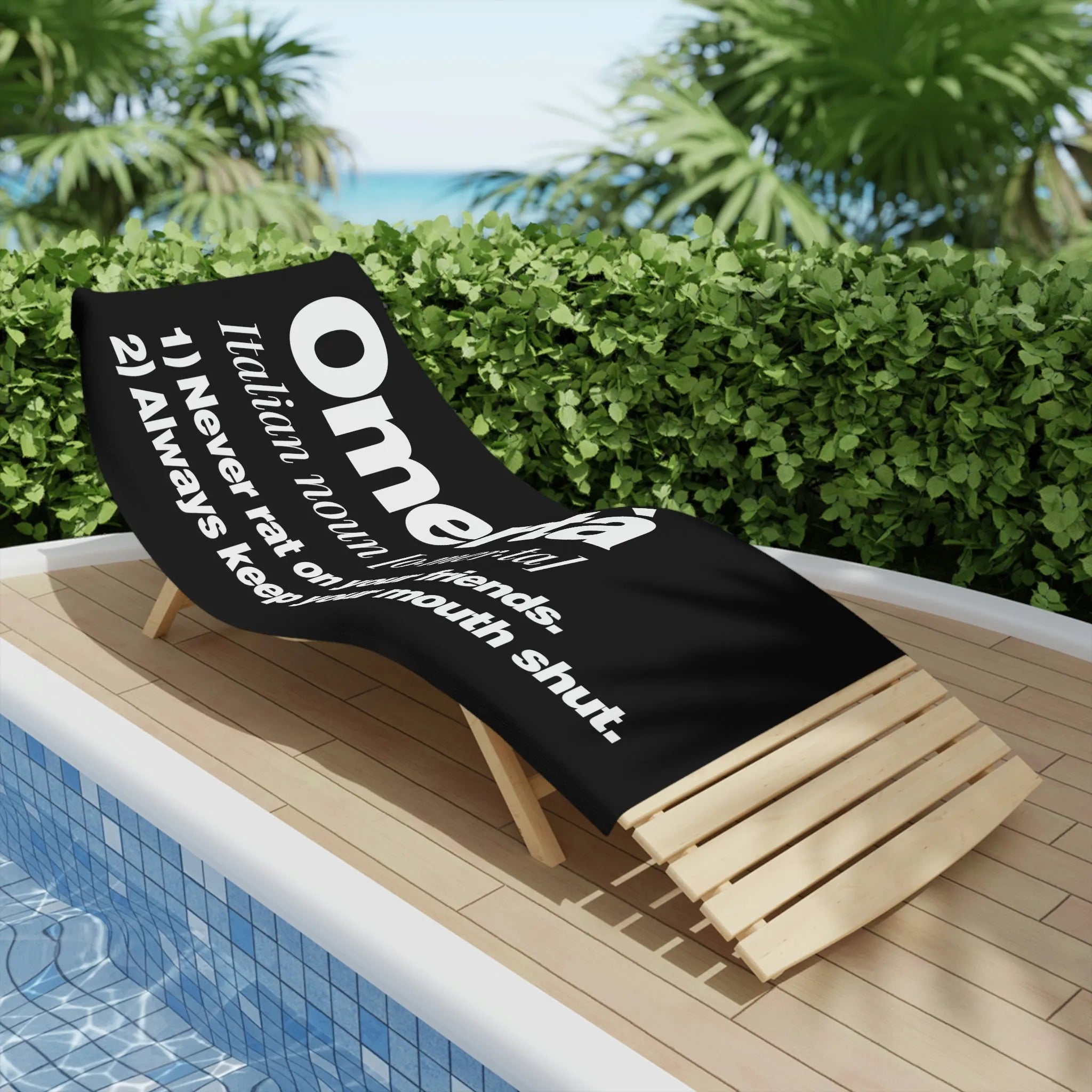 Omerta Meaning Italian Noun Beach Towel