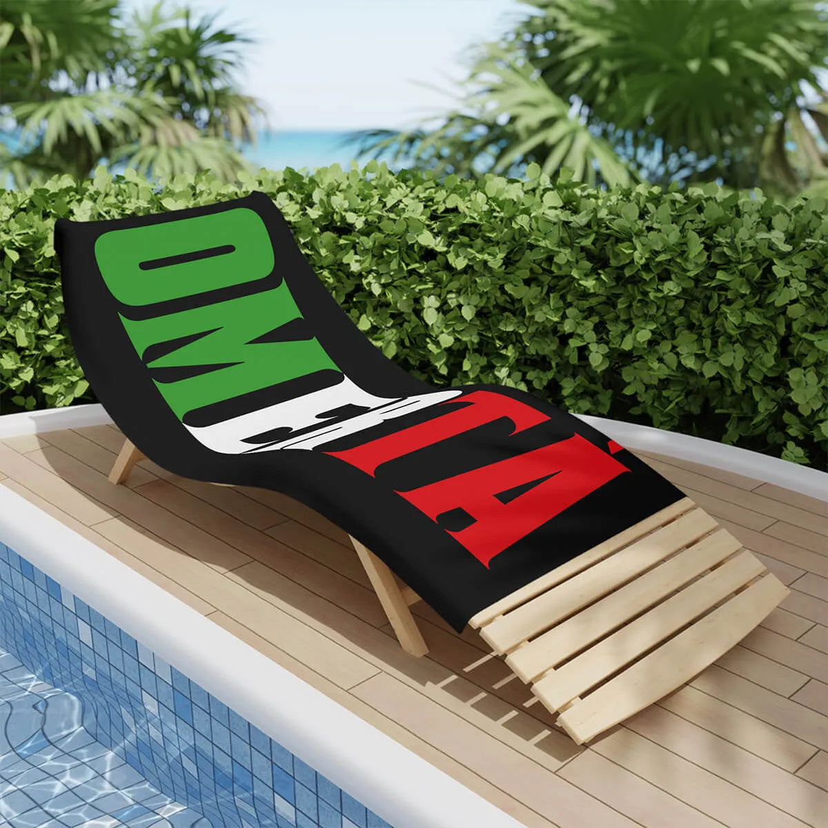 Omerta Respect Loyalty Honor Italian Flag Beach Towel