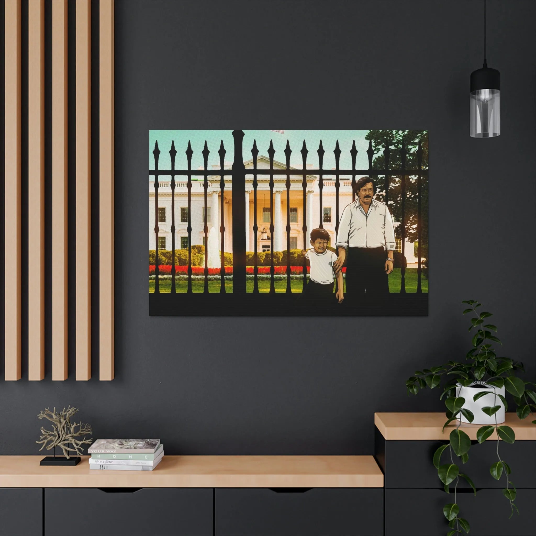 Pablo Escobar and his Son at White House Canvas Gallery Wraps