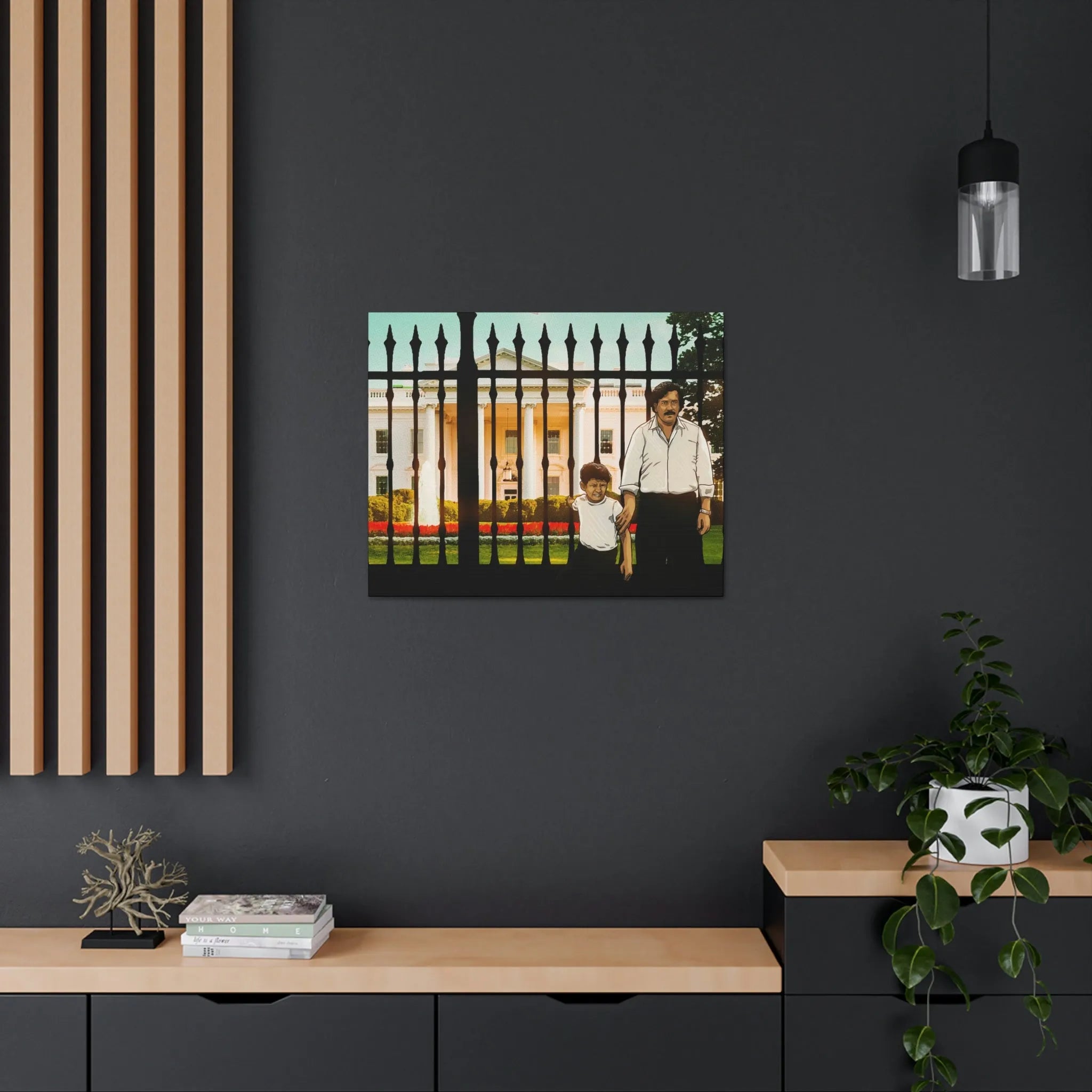 Pablo Escobar and his Son at White House Canvas Gallery Wraps