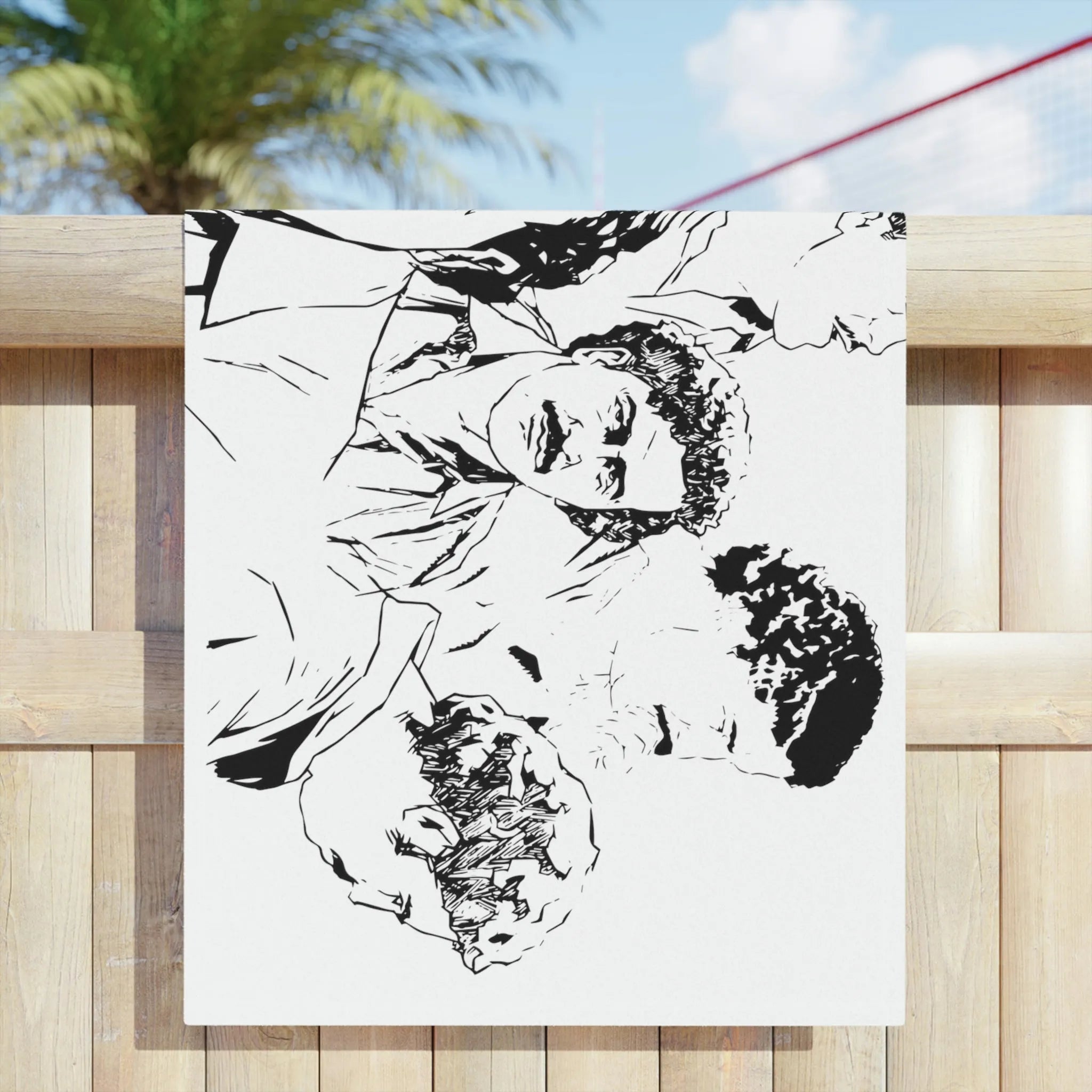 Pablo Escobar Drawing Colombian Art Portraits Beach Towels