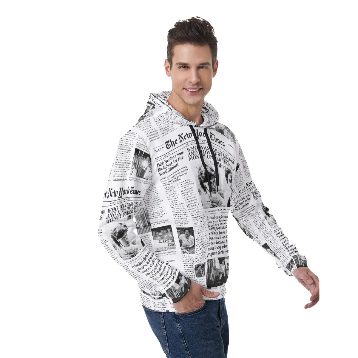 Pablo Escobar Newspaper Colombian art Pullover Hoodie