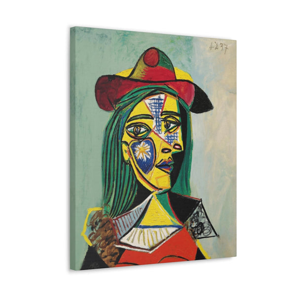 Pablo Picasso Woman in Hat Fur Collar Canvas Gallery Wrap