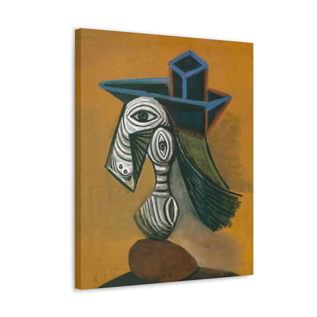 Pablo Picasso's Woman with a Blue Hat Painting