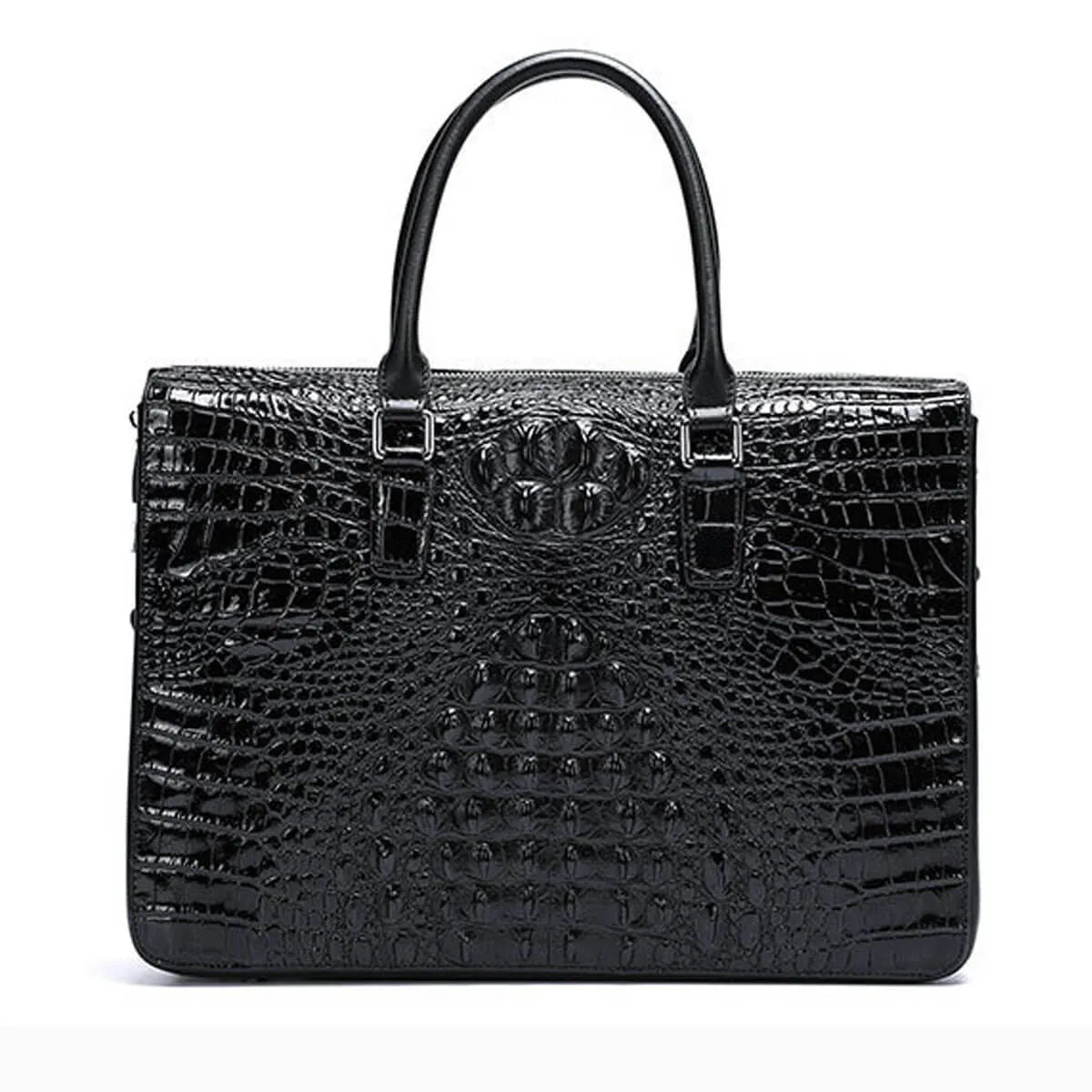 Password Briefcase Business Bag Genuine Leather Crocodile Pattern